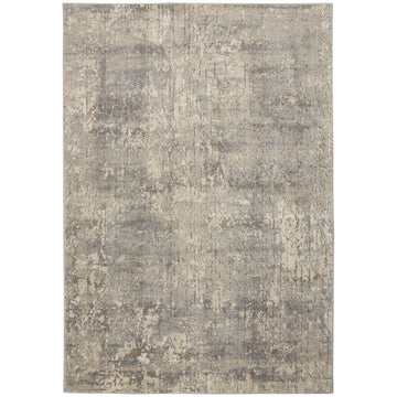 Quarry QUA03 Modern Abstract Distressed Soft Textured Durable Low Profile Short Pile Beige/Grey Rug-Nourison-Rug Love - The Most Loved Rug Store